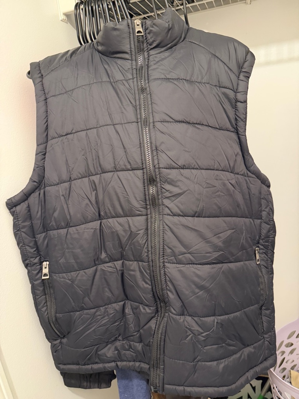 Kenneth Cole Black Quilted Puffer Vest